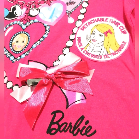 🔥SALE🔥 Barbie Faux Jewelled Girl's Tee T-shirt NWT Size (4) - Picture 3 of 8